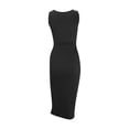 thumbnail image 4 of Vestido largo sin mangas para mujer: corte delantero, cordón, cintura alta, mezcla de poliéster, informal/noche, S-XL, 4 of 5