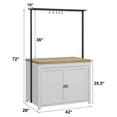 thumbnail image 4 of Kojooin 42" Storage Island - Durable Kitchen Cart with Solid Wood, 30mm Thick Countertop, and 3-Tier Shelving, 4 of 5