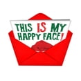 thumbnail image 4 of 12 Funny Merry Christmas Cards Bulk (1 Design, 12 Cards) - Happy Face Christmas B5940, 4 of 20
