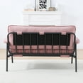 thumbnail image 5 of 53-inch Minimalist-Style Double-Seater Upholstered Sofa, with Tufted Design, Pink, 5 of 5