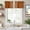 DarkOrange Beige, variant on Black Beige Striped Farmhouse Short Window Curtain Valances, Modern Farmhouse Retro Lines Rod Pocket Kitchen Valances for Living Room Bedroom Bathroom Cafe 42" x 12"