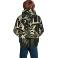 thumbnail image 2 of Hoodies for Boys Girls Sweashirts Youth Teen Hoodie, Deer Camo American Flag Camouflage, 2 of 6
