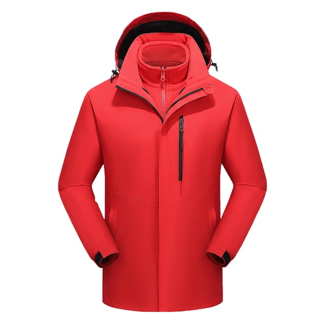 TIMIFIS Women's Heated Jacket with Hood Winter Outdoor Windproof 15 Heat Zones USB Constant Temperature Heated Coat with Pockets (Battery Not Included)