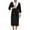 Black, variant on Fewfanhot Mens Robe, Big and Tall Plush Fleece Cardigen V-Neck Long Robe for Women & Men Full-Length Solid Color Bathrobe with Pockets