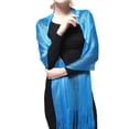 thumbnail image 3 of Women's Wedding Evening Shawl and Wrap Glitter Metallic Party Dresses Scarf with Fringe, 3 of 3