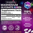 thumbnail image 3 of Magnesium Glycinate Supplement 250mg - 100% Chelated & Purified - to Support Sleep, Heart Health, Muscles, & Bone Strength - Best Absorption Magnesium Glycinate Capsules, Bottled in USA - 120 Tablets, 3 of 10