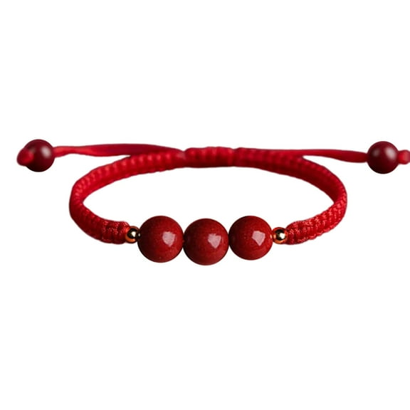 ZYHARUKO Traditional Chinese Red Bracelet Adjustable Lucky Rope Design Wrist Chain Couple Bangle Jewelry Gift for Men and Women