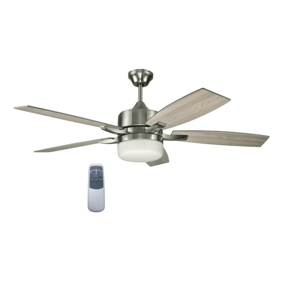 Design House Grayson LED Ceiling Fan in Brushed Nickel, 52-Inch