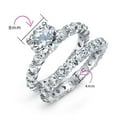thumbnail image 4 of Bling Jewelry Womens Statement Ring 3CT CZ Round Solitaire Eternity Band Silver, 4 of 6