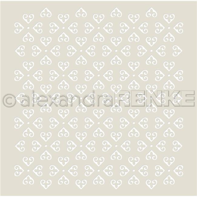 Alexandra RENKE Stencil 6"x6" Heart in the Middle