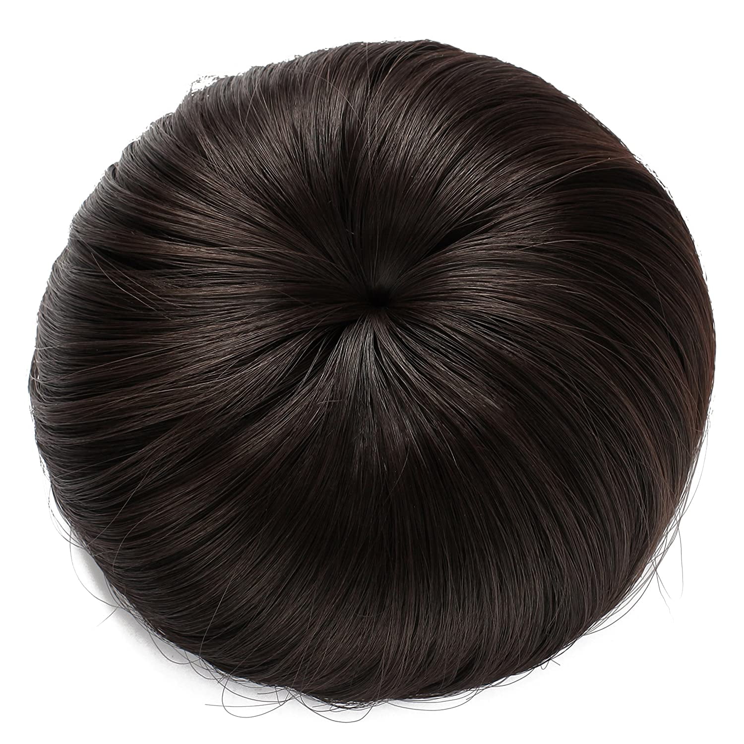 Onedor Synthetic Fiber Hair Extension Chignon Donut Bun Wig Hairpiece (4# -  Dark Brown) … 