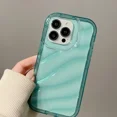 thumbnail image 5 of Funda transparente con patrón de ondas para iPhone 14, 13 Pro Max, 12, 11, X, XR, XS Max, 7, 8, 14 Plus, funda suave anticaídas y a prueba de golpes, 5 of 5