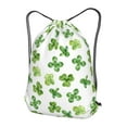 thumbnail image 3 of XMXT Waterproof Gym Bag, Lucky Grass Pattern Drawstring Backpack for Men, s Green, 3 of 8