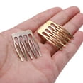 thumbnail image 4 of 10 pieces/lot 8 Teeths Metal Hair Side Combs Clips for DIY Jewelry Finding Crafts,Hair Jewellery Fashion Accessory for Women and Girls,Wedding DIY Charm Barrettes (Gold, 44mm(1.73 inch)-8 Teeth), 4 of 4