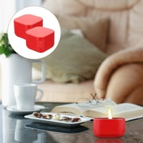 Masteelf 2 Pcs Containers Aromatherapy Candle Iron Can Candle Making Kit 5.5X5.5cm Red