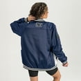 thumbnail image 2 of Women's Gameday Couture Navy Arizona Wildcats Oversized Inner Drive Varsity Rhinestone Full-Snap Bomber Jacket, 2 of 5