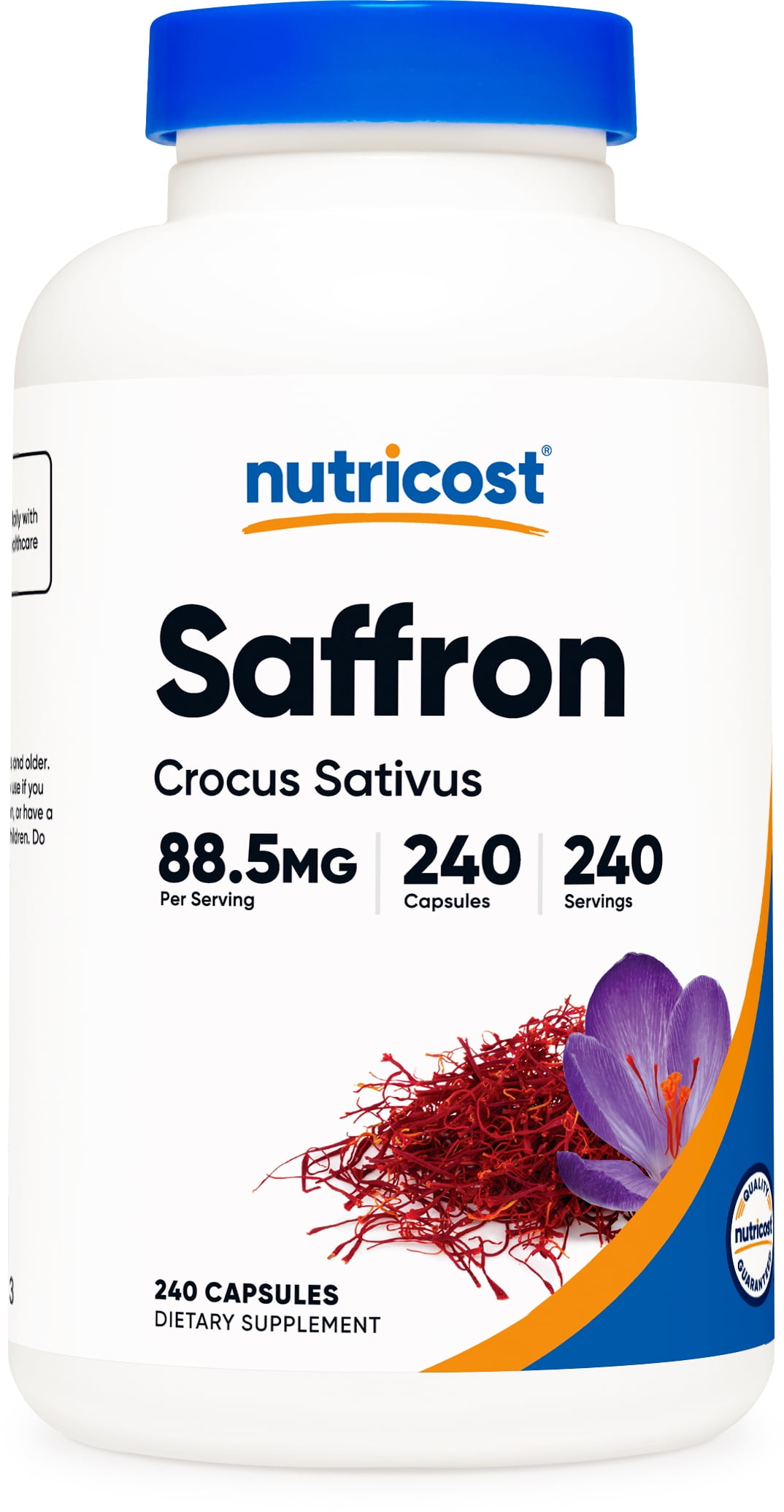 Nutricost Saffron Extract 88.5mg, 240 Capsules Veggie Caps, NonGMO Supplement
