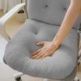 thumbnail image 3 of High Back Chair Cushion Warm Neutral Color Tufted Ergonomic Lumbar Support Seat Back Pad Non- with Strap for Office Desk Chair Dorm Car Seating Boho Home Decor, 3 of 7