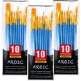 thumbnail image 3 of Juego de pinceles de pintura acrílica, 3 paquetes/30 piezas de pinceles de acuarela, pinceles de pintura, pinceles de pelo de nailon para todo uso, kits profesionales de artistas de pintura de acuarel, 3 of 4