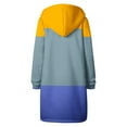 thumbnail image 4 of UAMVSH Oversized Hoodies for Women Loose Fit Printed Full Zip up Knee Length Sweatshirts Coats Casual Long Sleeve Hooded Jackets with Pockets(X-Large,Yellow 2), 4 of 5