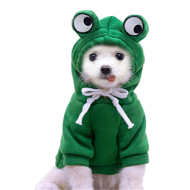 Halloween Y Navidad Perro Sudadera Con Capucha Forma De Rana Cálido Suéter Con Capucha Abrigo Ropa Para Mascotas Speravity PT002565-02