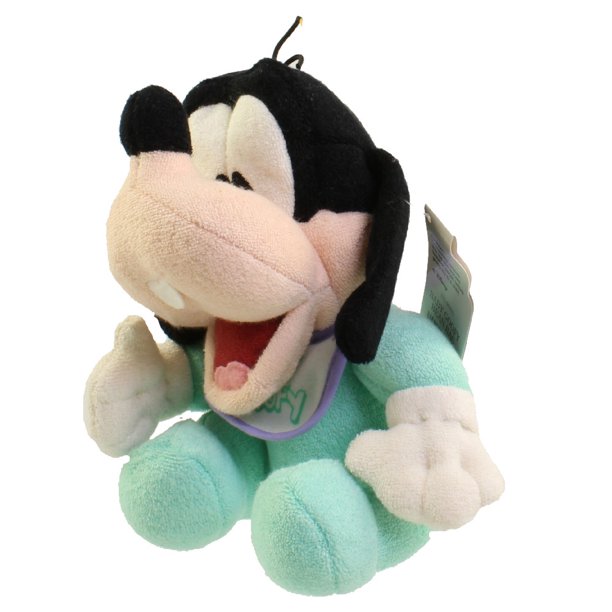 black and white goofy plush