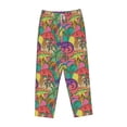 thumbnail image 4 of Xecao Colorful Dinosaur Women's Straight Lounge Pajama Pants: The Epitome of Relaxed Sleepwear, 4 of 9