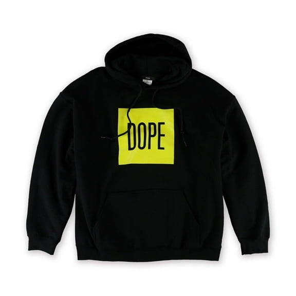 DOPE Mens The Box Pullover Hoodie Sweatshirt, Black, X-Large