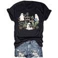 thumbnail image 1 of LUOGENLI T-shirts pour Femme pour Femmes T-Shirt à Lettres Imprimées Col Rond Décontracté Personnalité Mode T-Shirt à Manches Courtes T-shirts pour Femmes T-shirts Graphiques TTG Grande Taille Vêtements d'Été Noir TTG, 1 of 5