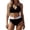 Black, variant on JoveMarine Women's Sexy Halter Bikini Set Two-Piece Swimsuit with Removable Padded Cups & Wire-Free Support for Summer Beach Vacation and Pool Party Black L