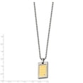 thumbnail image 3 of White Stainless Steel necklace with pendant Men's Diamond Round 24 in 15 mm 2, 3 of 3