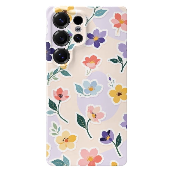 SKLYDDI Cute Aesthetic Floral Case for Galaxy S25 Ultra - 122