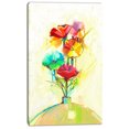 thumbnail image 2 of Spring Flowers Bouquet in a Vase - Large Floral Canvas Art Print, 2 of 3