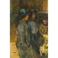 thumbnail image 2 of Isaac Israëls 13x18 Black Ornate Wood Framed Double Matted Museum Art Print Titled - Two Cockney Girls, 2 of 5