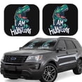 thumbnail image 6 of Kdxio Hungry Tyrannosaurus Print 2-Piece Sun Shade Front Windshield - Foldable Car Front Window Sunshades For Most Sedans Suv Truck, 6 of 6