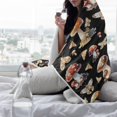 thumbnail image 5 of Mushroom Moth Hooded Blanket Wearable Hooded Blanket Cover Blanket Shawl Warm Robe Shawl Blanket Is Perfect For Bed And Couch Travel And Also A Great Surprise For The Holidays 60"x80" For Adults, 5 of 6