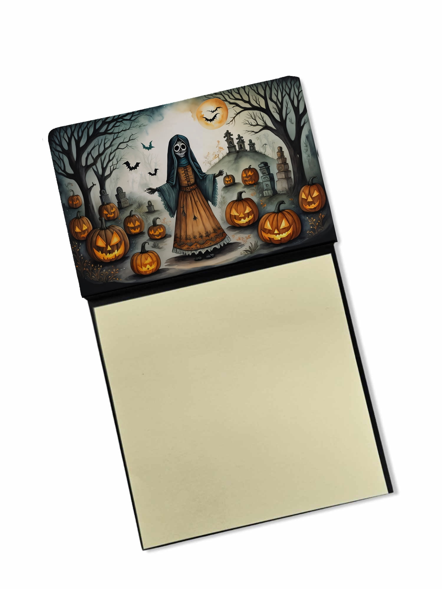 La Catrina Skeleton Spooky Halloween Sticky Note Holder 3.25 in x 5.25 in