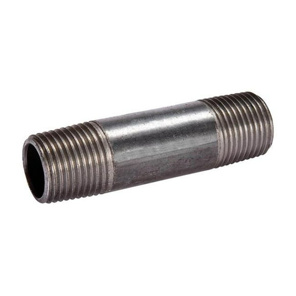 B & K Products 4912226 Noir Mamelon en Fer Malléable&44; 4 Po MPT x 4 Po Dia. x 4 Po MPT