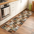 thumbnail image 2 of Floral Patchwork 2'x6' Runner Rugs for Hallway Kitchen Bedside Non Slip Washable, Vintage Country Geometric Flower Entryway Rug Runners with Rubber Backing, Long Carpet Runner for Laundry Room, 2 of 8