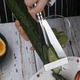 thumbnail image 3 of Cuchillo para tallar frutas, herramienta de cuchillo con canal antideslizante de acero inoxidable, herramienta para tallar frutas en forma de V, accesorios de cocina, (1 unidad), 3 of 5