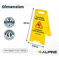 thumbnail image 3 of Alpine Wet Floor Signs 3 Pack - 24 Inch Caution Wet Floor Sign - Bilingual Safety Warning Sign to Easily Avoid Slippery Accidents in High Traffic Areas, 3 of 8