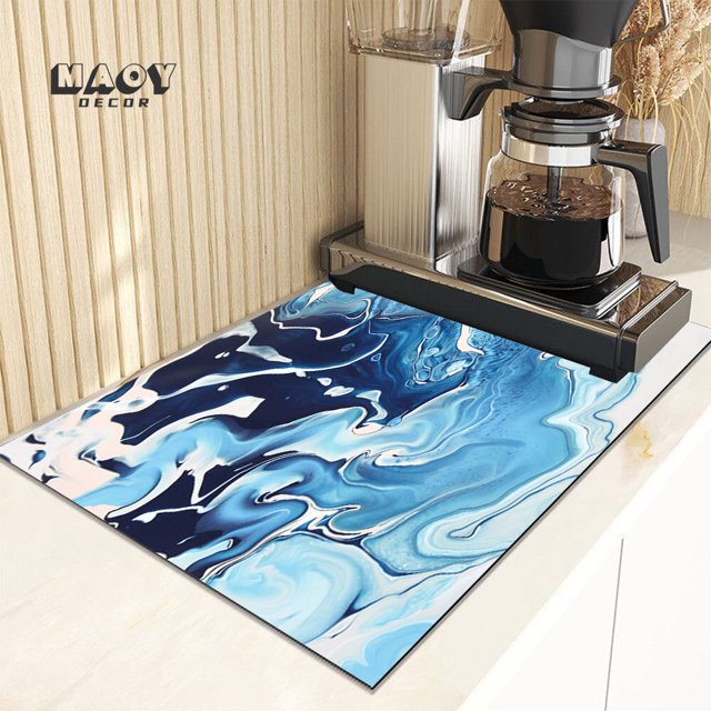 felpudos entrada casa algombra cocina antideslizante felpudo friends Almohadilla de drenaje súper absorbente estilo Mármol, estera de secado resistente a la suciedad, antimoho, para fregadero de cocin Fivean unisex