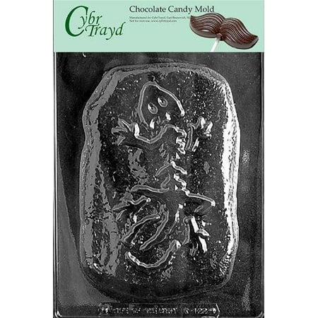 Fossil Candy - Cybrtrayd Life of the Party K122 Dinosaur Fossil Skeleton Reptile Chocolate Candy Mold in Sealed Protective Poly Bag Imprinted with Copyrighted Cybrtrayd Molding Instructions