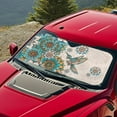 thumbnail image 3 of KUIFORTI Sun Shade Car Windshield Women Mandala Hummingbird Sun Screens for Cars, Sedans, SUVs, Trucks, Hatchbacks, Reusable Front Window Heat Insulation Protection, 3 of 6