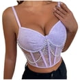thumbnail image 2 of Puntoco Tops sin mangas para mujer Moda femenina Suéter informal liso sin mangas con puños estrechos y encaje Tops de calle holgados, 2 of 4