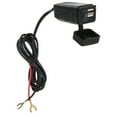 thumbnail image 4 of Cargador USB para motocicleta, cargador de teléfono para motocicleta USB dual con cubierta impermeable QC3.0 Interruptor independiente de monitoreo de voltaje de carga rápida, 4 of 5