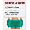 thumbnail image 6 of Plus Size XL-6XL BoyShorts Underwear for Women High Waisted Panties Stretch Briefs 4 Pack Black+Burgundy+Skin+DarkGreen 2XL, 6 of 7
