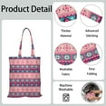 thumbnail image 2 of Sac Fourre-Tout en Toile Bohème Géométrique – Sac à Main Réutilisable Coloré, 2 of 6
