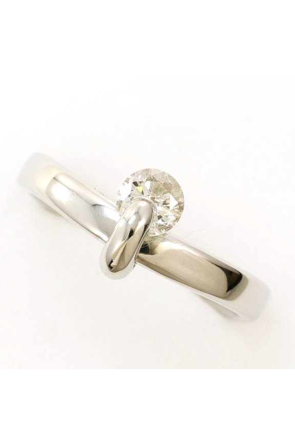 Pre-Owned PT900 Platinum Ring, 1 Diamond, 0.346ct, SI2 Clarity, Certified, Total Weight 5.1g,...