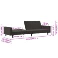 thumbnail image 4 of vidaXL 2-Seater Sofa Bed Dark Green Velvet, 4 of 5